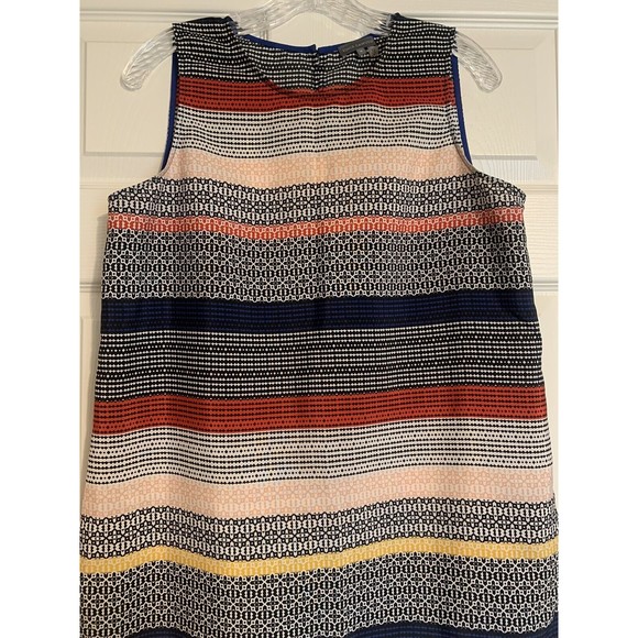 Vince Camuto Geometric Pattern Sleeveless Tunic Blouse Size Medium - Picture 4 of 13
